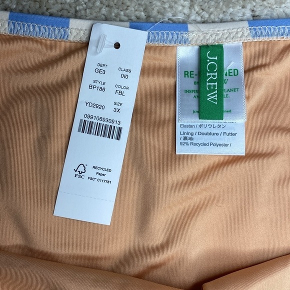 High-rise full-coverage bikini bottom in Fairfax stripe size 3X - Picture 4 of 6